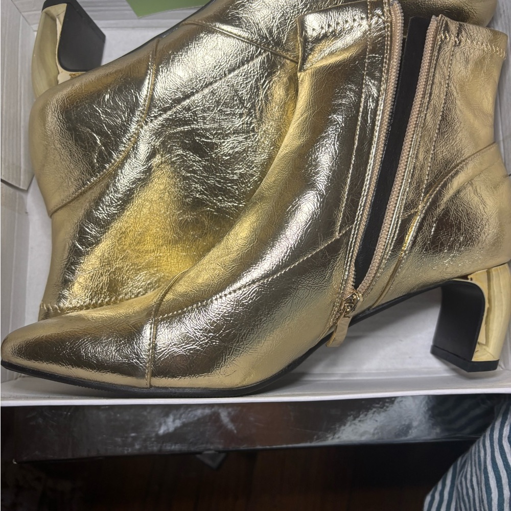 Gold Ankle Boots